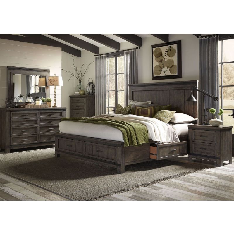 Liberty Furniture Thornwood Hills Queen Two Sided Storage Bed