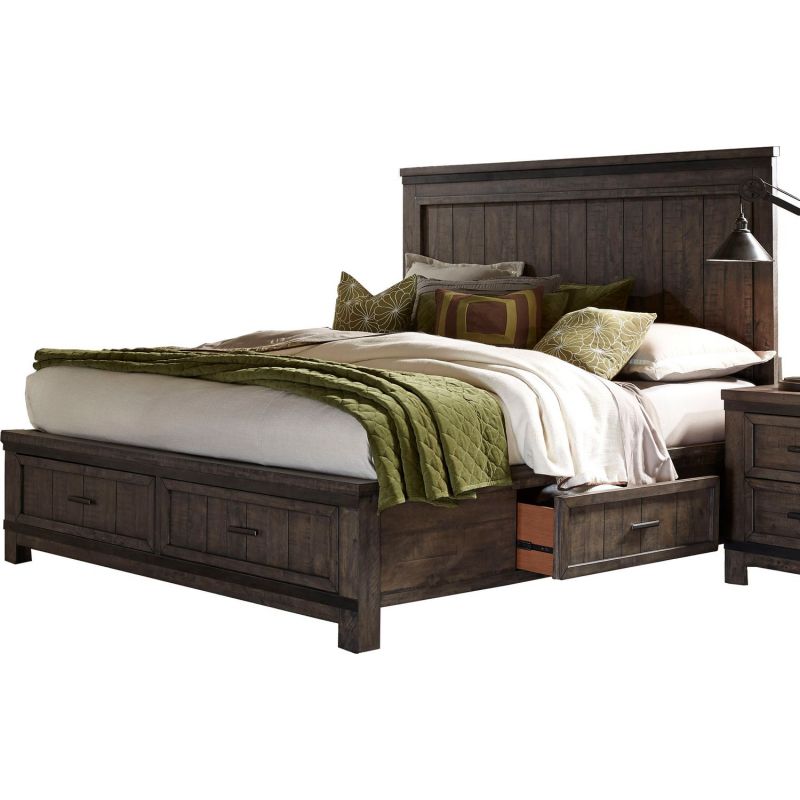 Liberty Furniture Thornwood Hills Queen Two Sided Storage Bed - Thumbnail 4