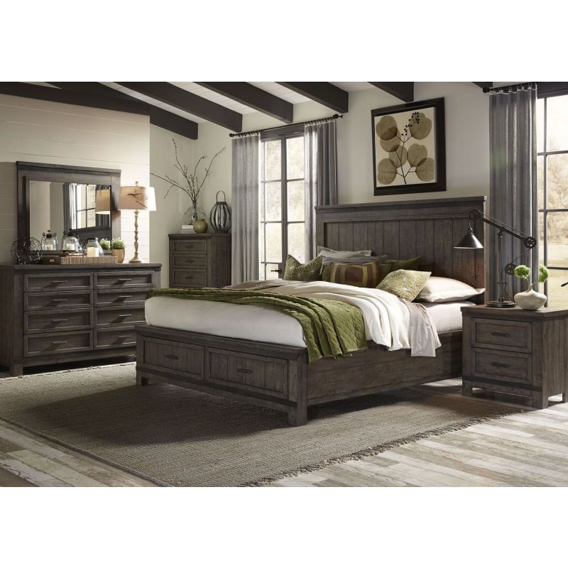 Liberty Furniture Thornwood Hills Queen Two Sided Storage Bed - Thumbnail 3