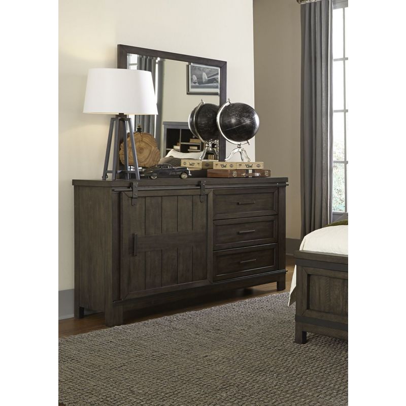 Liberty Furniture Thornwood Hills Youth Barn Door Dresser - Thumbnail 3