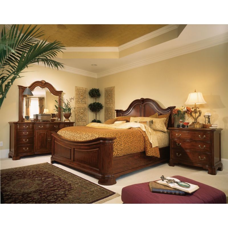 American Drew Cherry Grove Mansion Bedroom Set In King American Drew Cherry Grove Mansion, Mansion King Bed