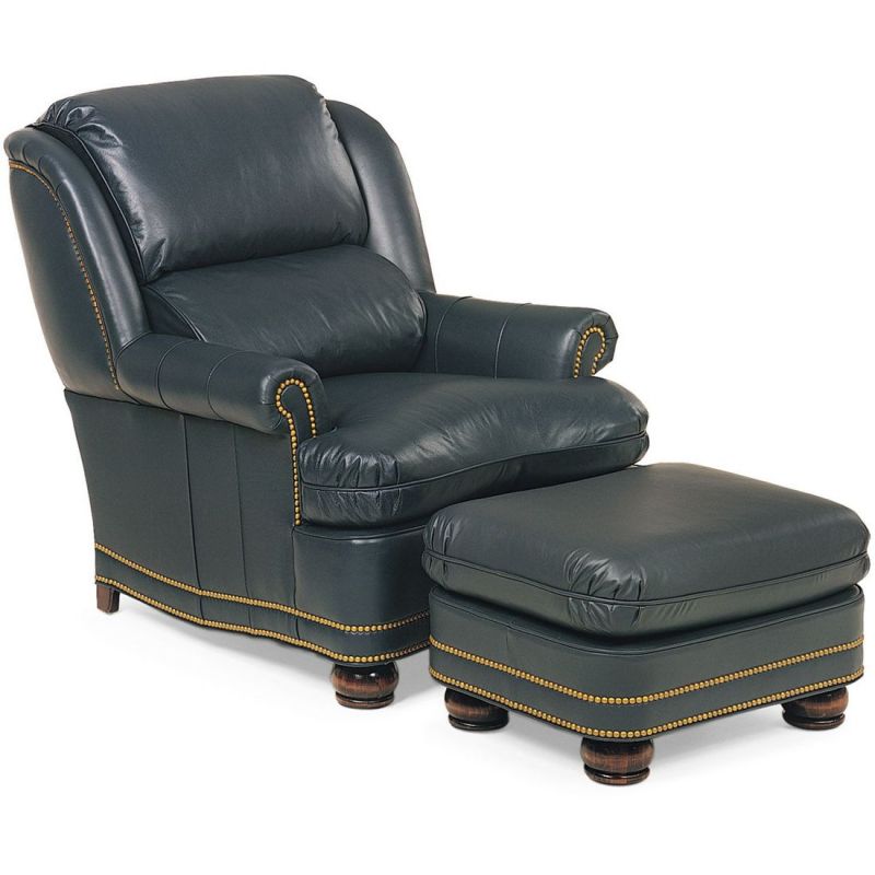 high back chair with ottoman