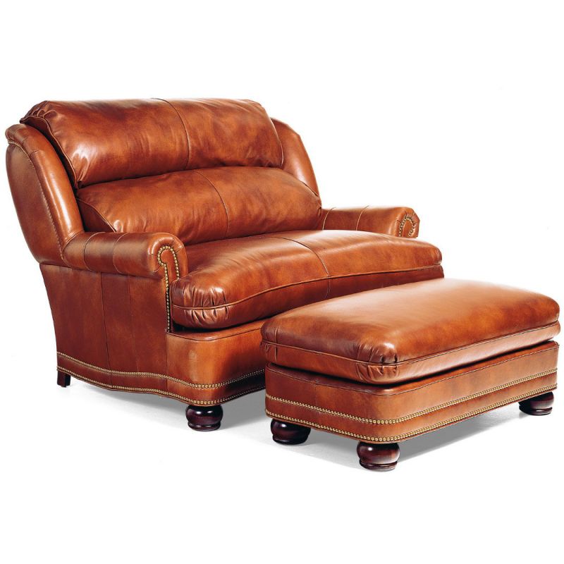 high back chair with ottoman