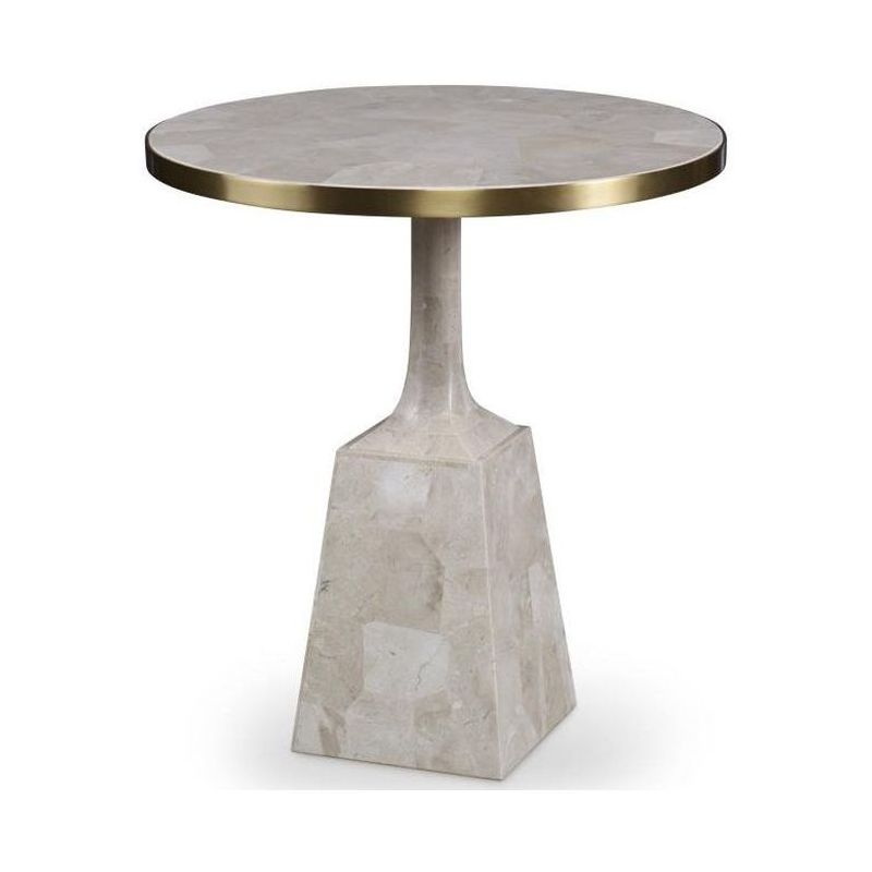 Maitland-Smith Stone Pedestal Occasional Table