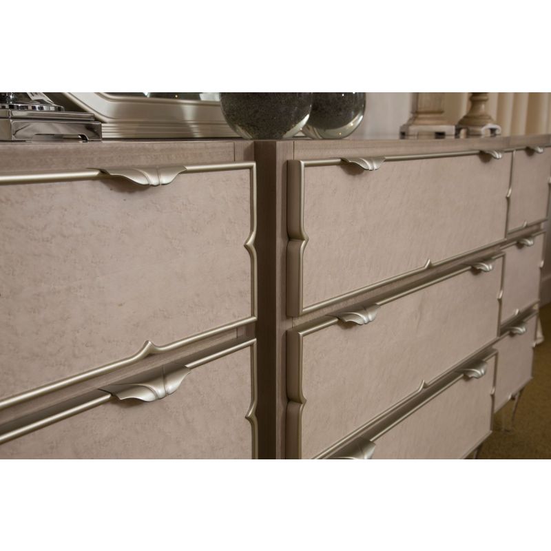 AICO Michael Amini Camden Court Dresser with Oval Mirror - Thumbnail 3