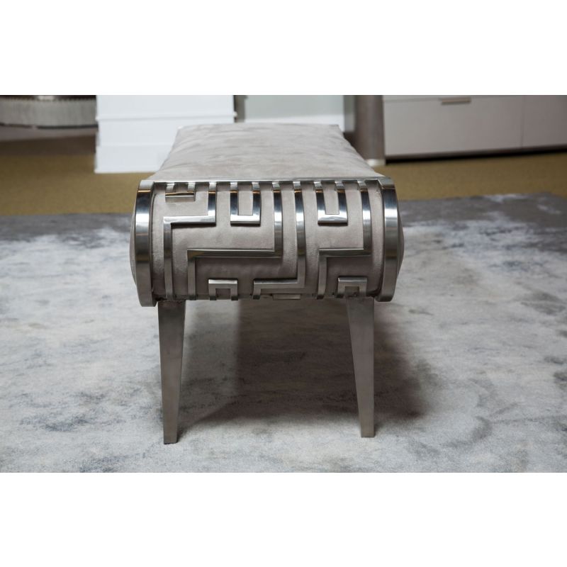 AICO Michael Amini Roxbury Park Channel Tufted Bed Bench - Thumbnail 3