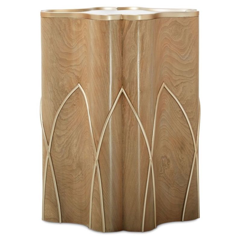 AICO Michael Amini Villa Cherie Chairside Table - Thumbnail 2