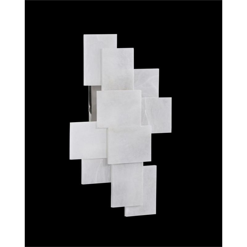 John Richard Alabaster Wall Sconce with a Nod to Mondrian - Thumbnail 2