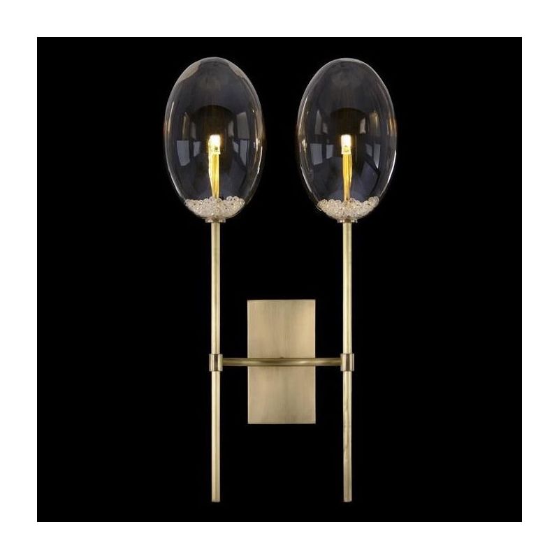 John Richard Echo Glass Globe Two-Light Wall Sconce