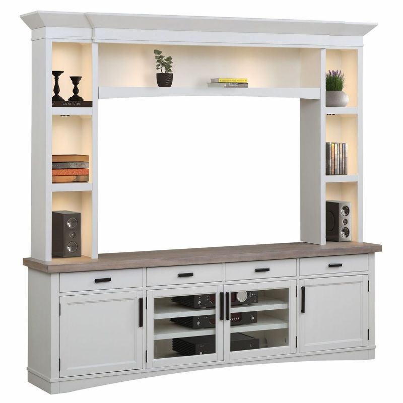 Parker House Americana Modern 3PC 92" Entertainment Center Cotton