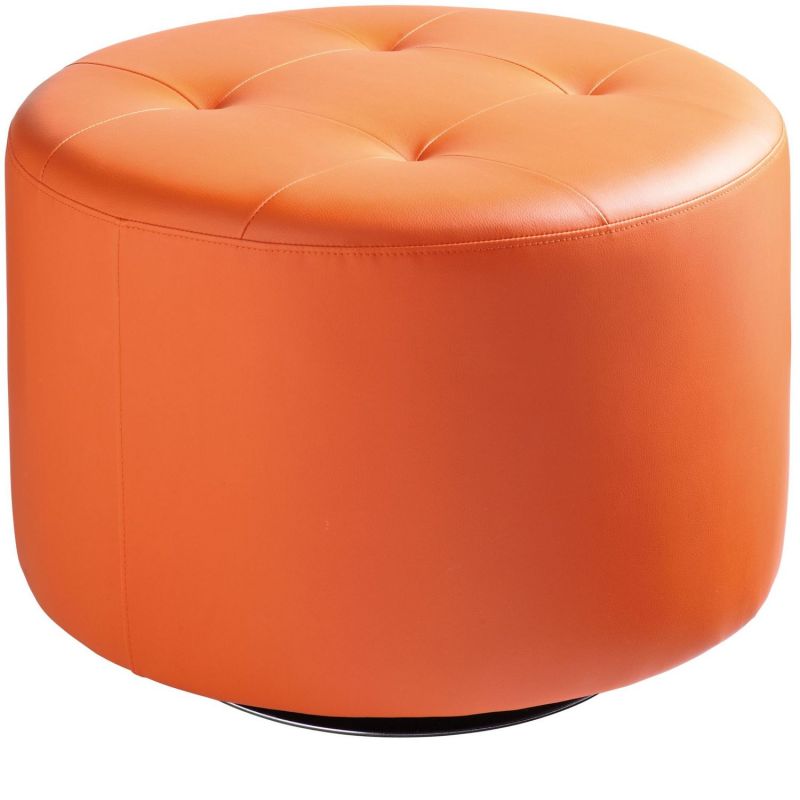 Sunpan Urban Unity Domani Swivel Ottoman Large Orange Unlimited Furniture Sunpan Urban Unity Domani Swivel, Large Round Swivel Ottoman