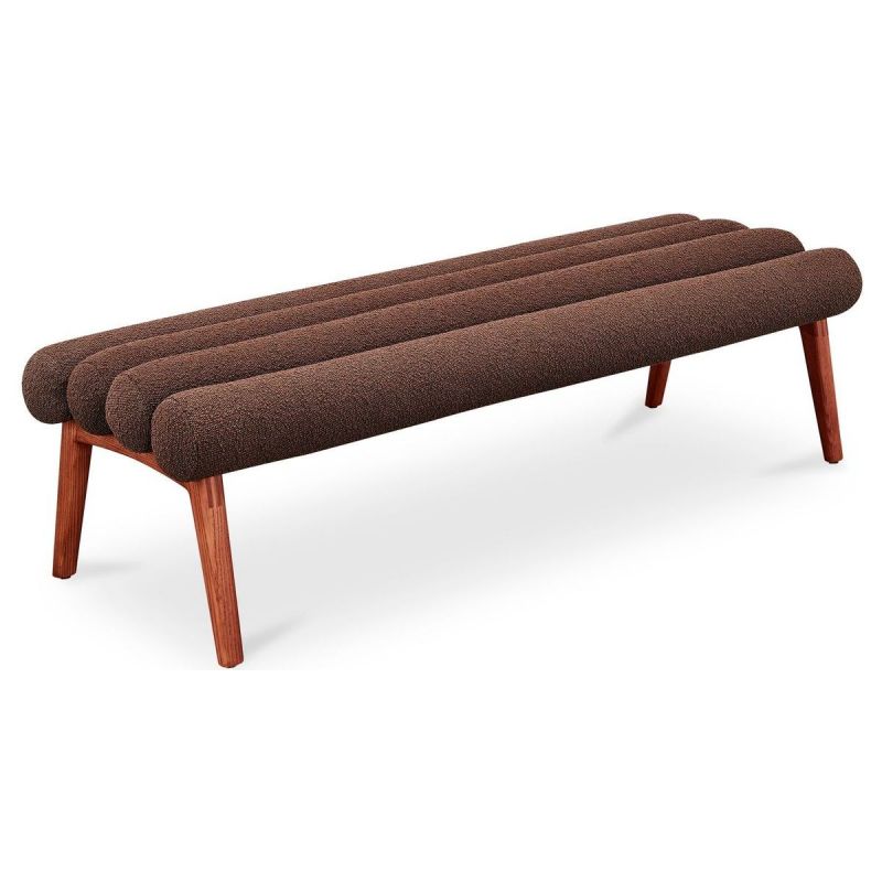 Moe's Home Collection Arlo Bench in Deep Brown Unlimited Furniture