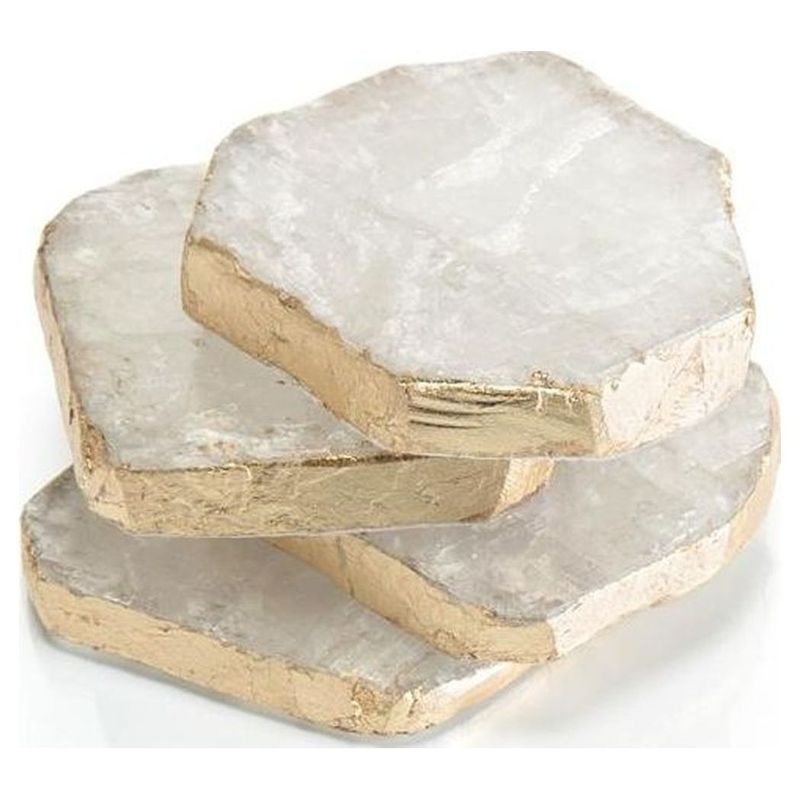 John Richard Set of Four Selenite Coasters - Thumbnail 3