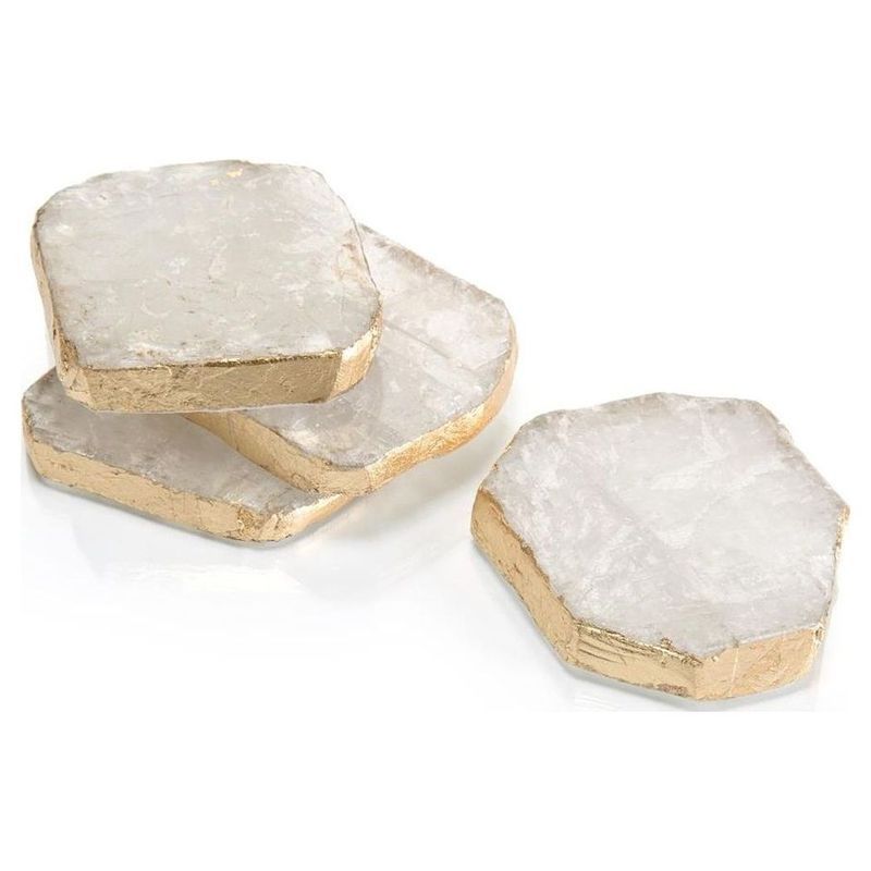 John Richard Set of Four Selenite Coasters - Thumbnail 2
