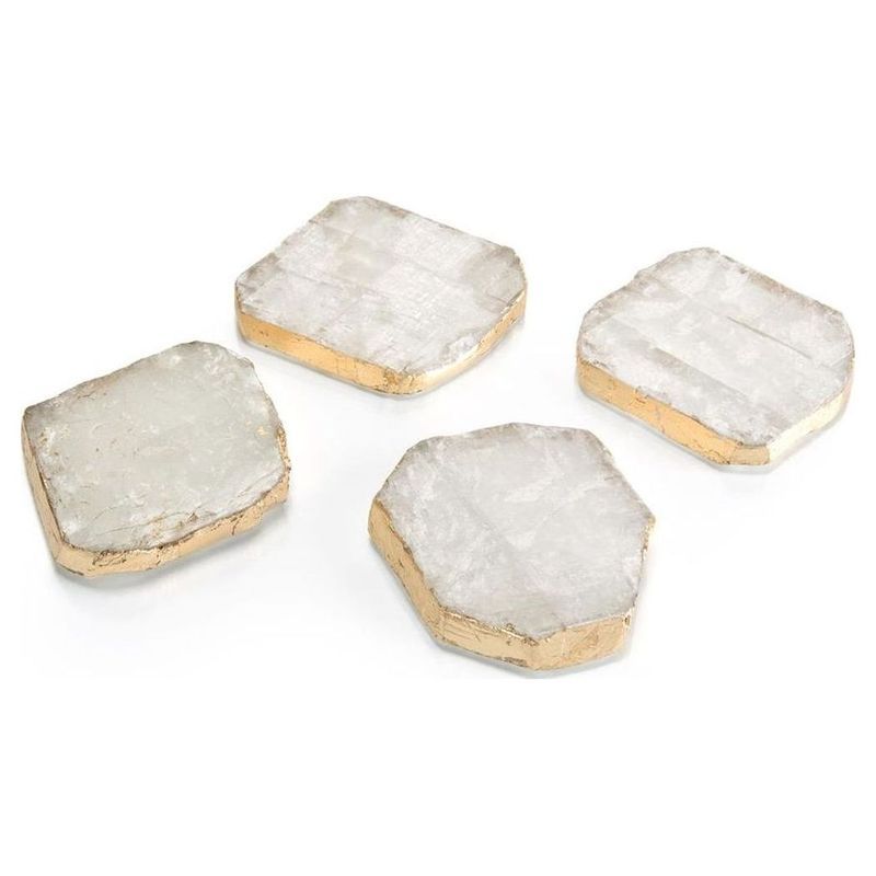 John Richard Set of Four Selenite Coasters