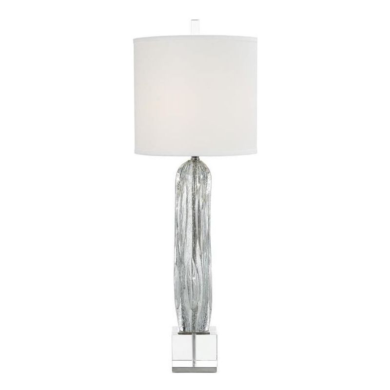 John Richard Argentine Blue-Grey Art Glass Buffet Lamp