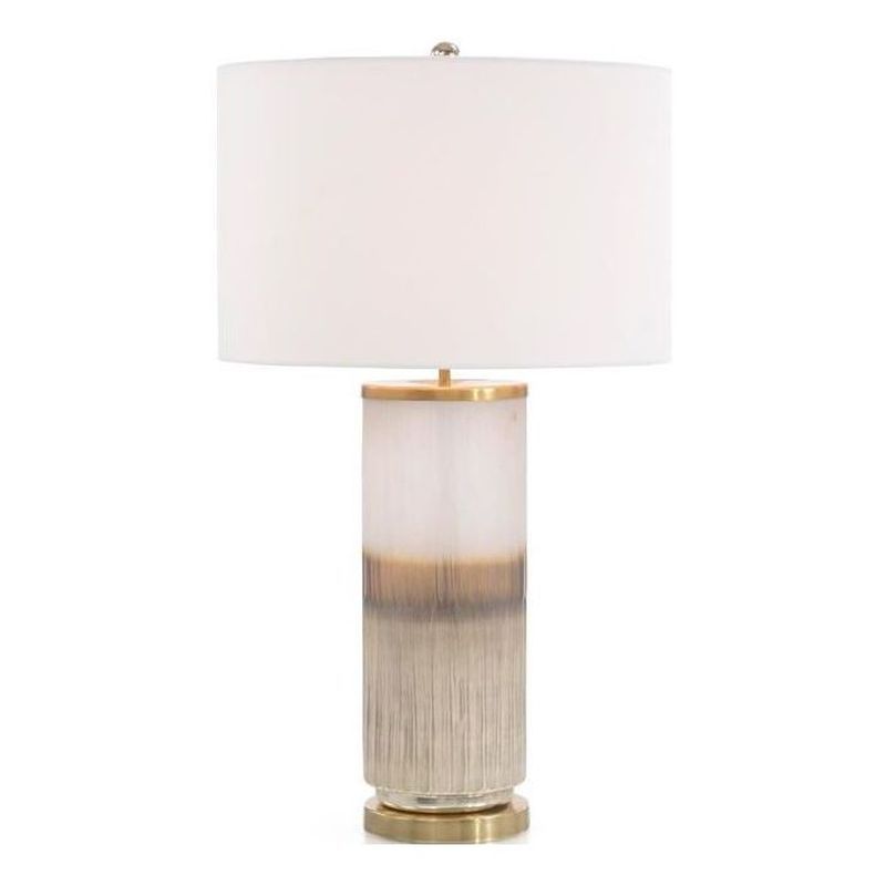 John Richard White and Cream Marbled Glass Table Lamp - Thumbnail 3