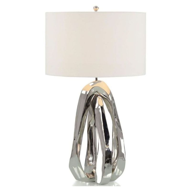 John Richard Amorphic Nickel Table Lamp