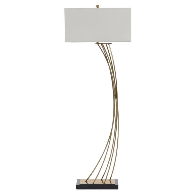 John Richard Cambered Brass Floor Lamp