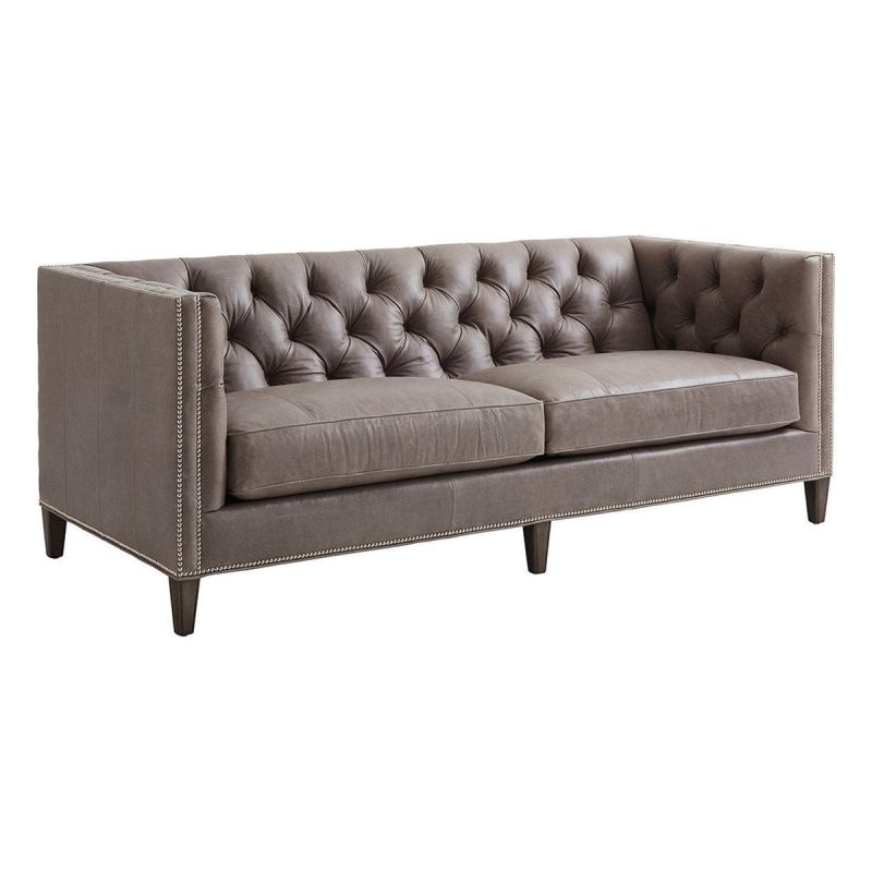 Camille Leather Sofa - Thumbnail 5