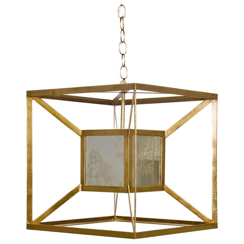 Worlds Away Maxwell Gold Leafed Iron Box Chandelier Pendant Unlimited Furniture - Worlds Away Star Pendant