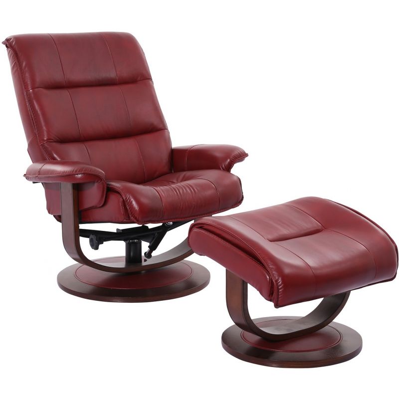 Parker Living Knight Manual Reclining Swivel Chair and Ottoman - Thumbnail 5