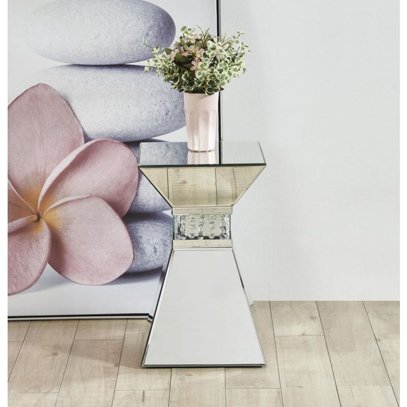 Elegant Furniture & Lighting Modern Crystal End Table - Thumbnail 2