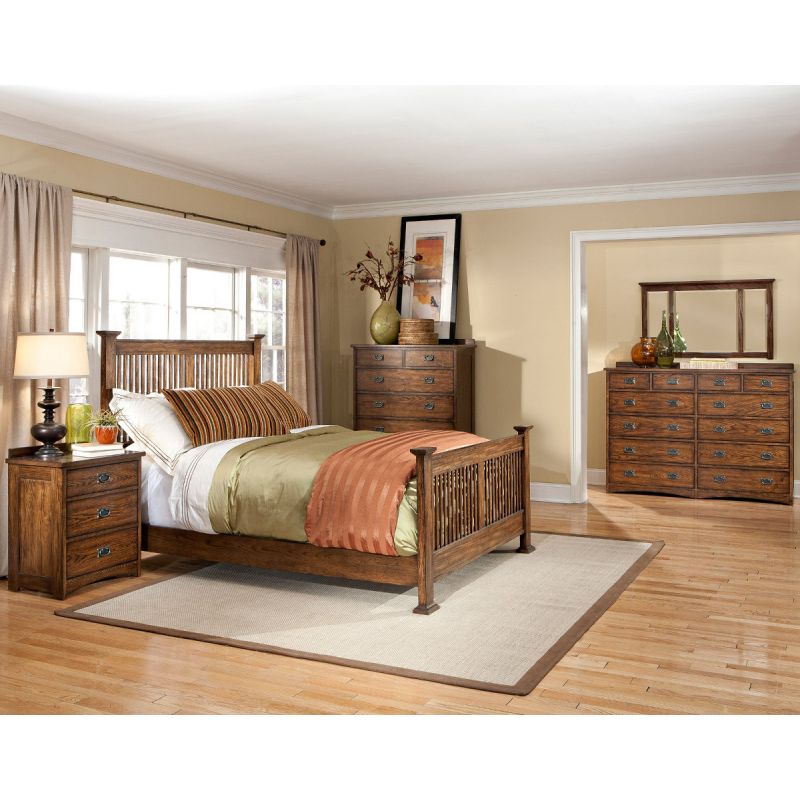 Intercon Furniture Oak Park Slat Bedroom Set - Thumbnail 2
