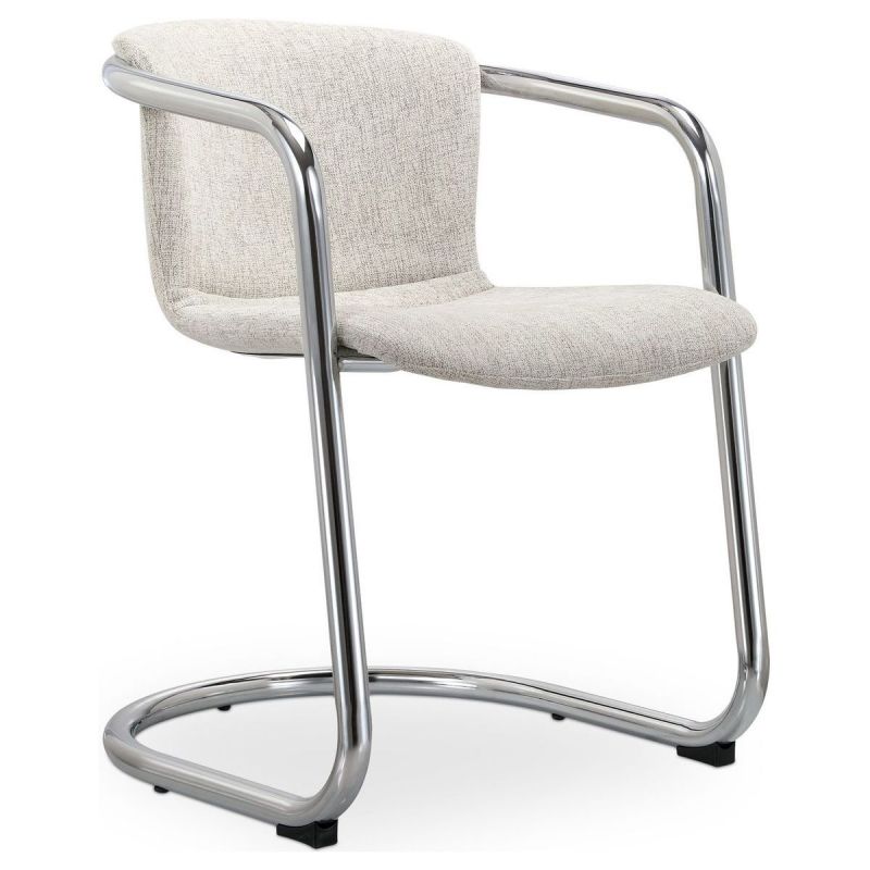 Freeman Chrome Frame Dining Chair Blended Cream - Thumbnail 2