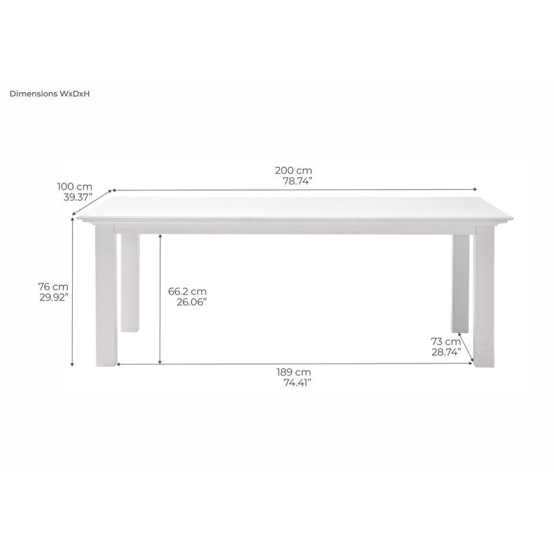 Novasolo Halifax Dining Table 78" - Thumbnail 2