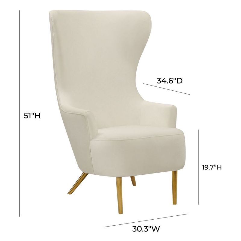 TOV Furniture Julia Wingback Chair - Thumbnail 3