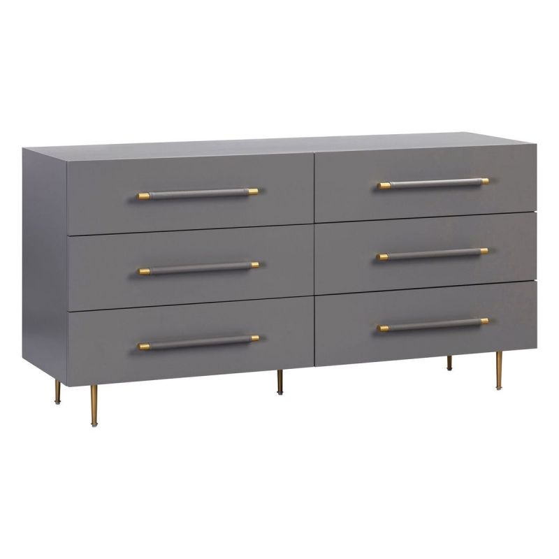 TOV Furniture Trident Grey 6 Drawer Dresser Unlimited Furniture