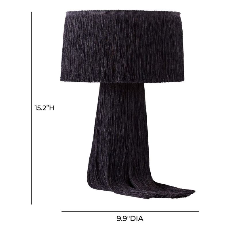 TOV Furniture Atolla Black Tassel Table Lamp - Thumbnail 3
