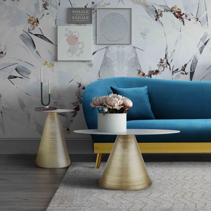 TOV Furniture Tempo Marble Side Table - Thumbnail 2
