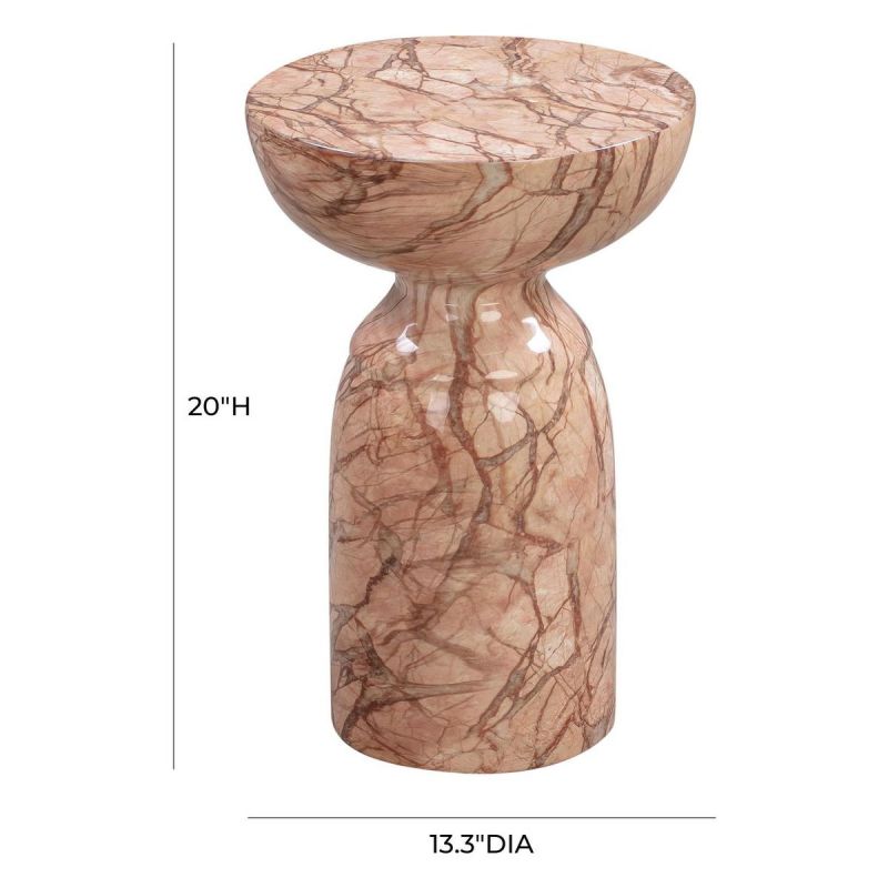 TOV Furniture Rue Sunset Marble Side Table - Thumbnail 2