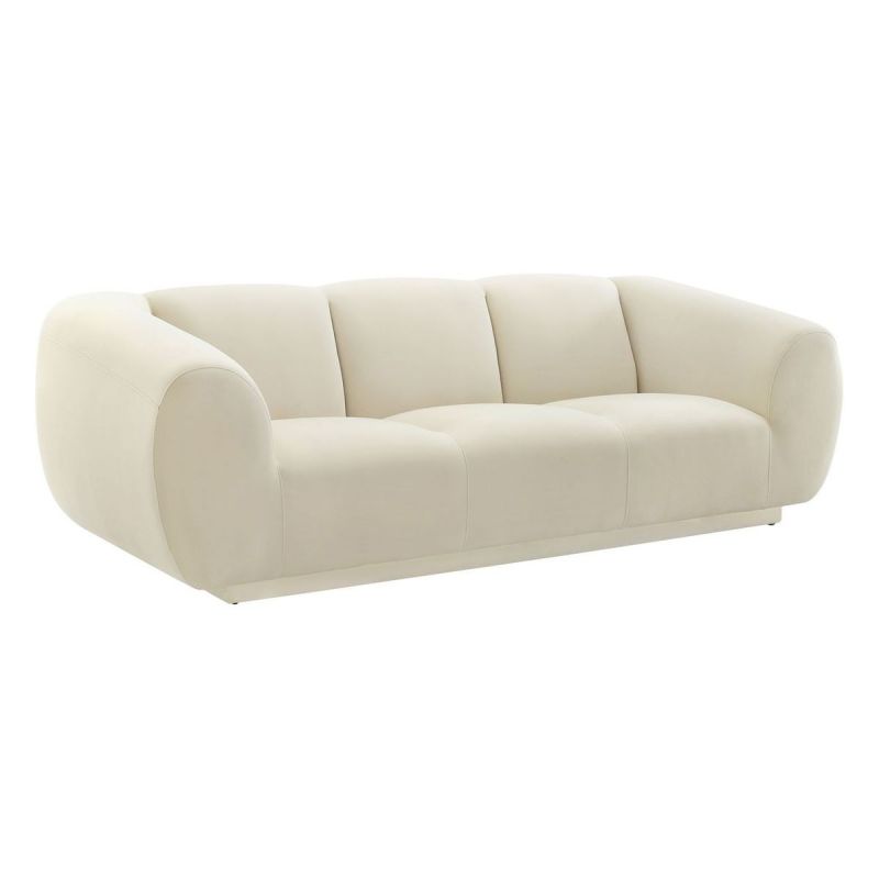 TOV Furniture Emmet Cream Velvet Sofa | Unlimited Furniture