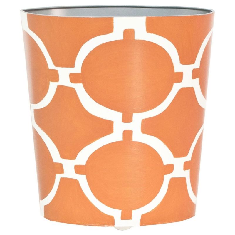 Worlds Away Oval Wastebasket