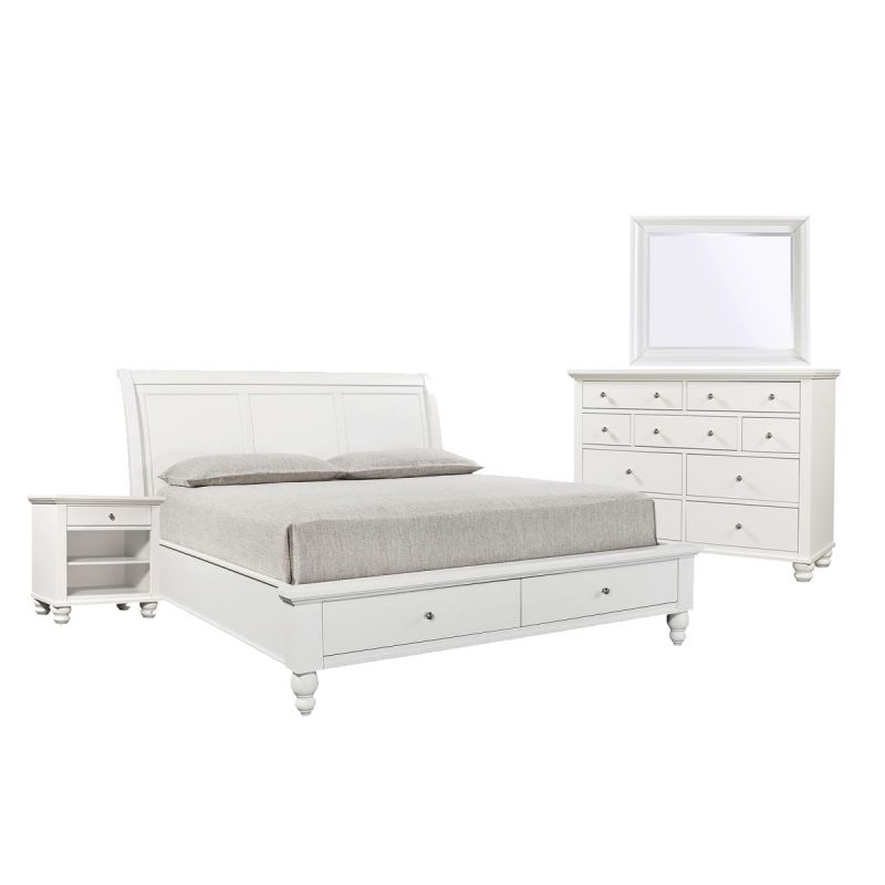 Aspenhome Cambridge Cal King Sleigh Storage Bedroom Set White 451 Aspenhome Cambridge Cal King Sleigh, Aspenhome Cambridge King Sleigh Bed
