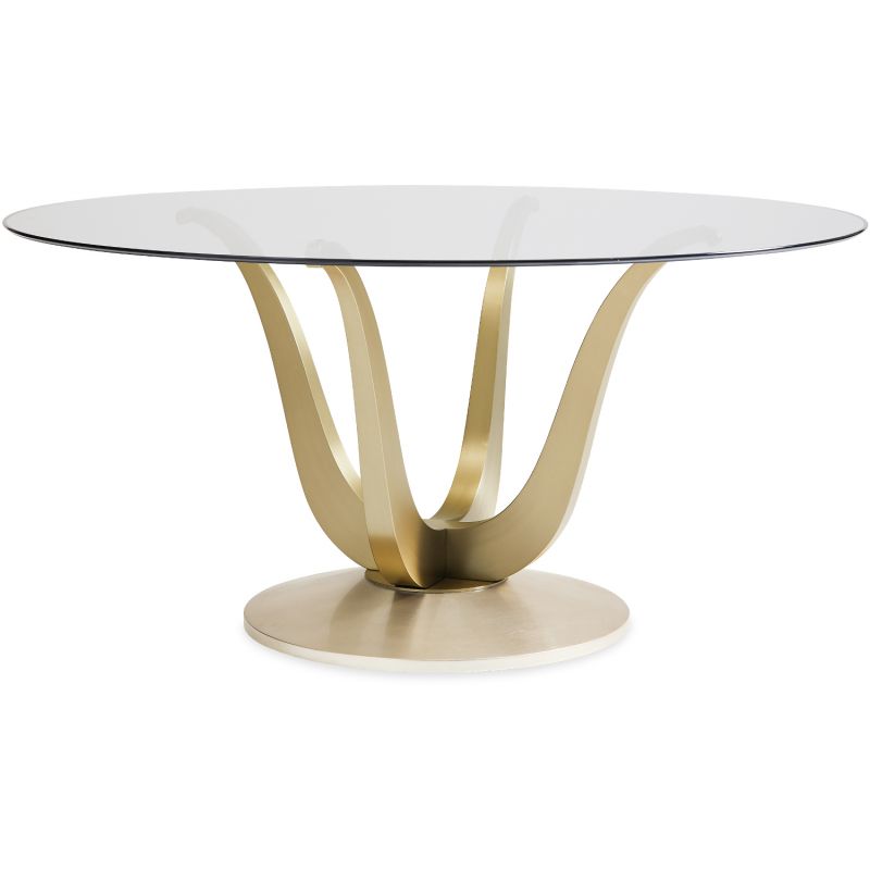 Caracole Classic Rounding Up Dining Table 60 Glass Top Unlimited Furniture Caracole Classic Rounding Up Dining, 60 Round Glass Top Dining Table