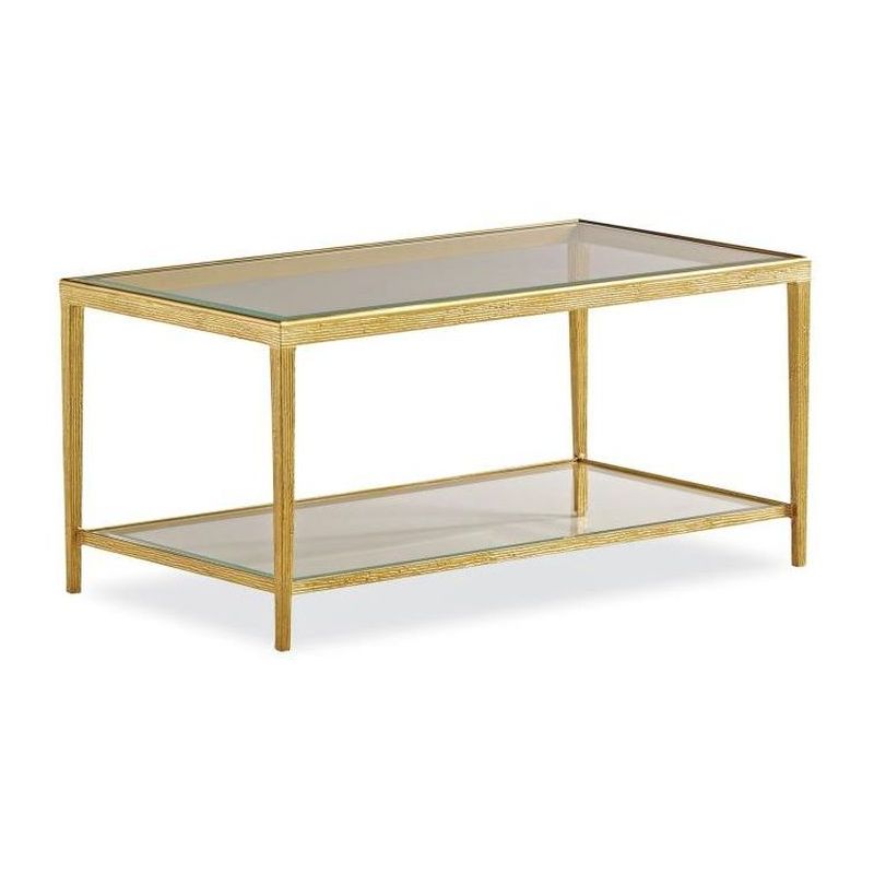 Maitland-Smith Jinx Brass Rectangle Cocktail Table