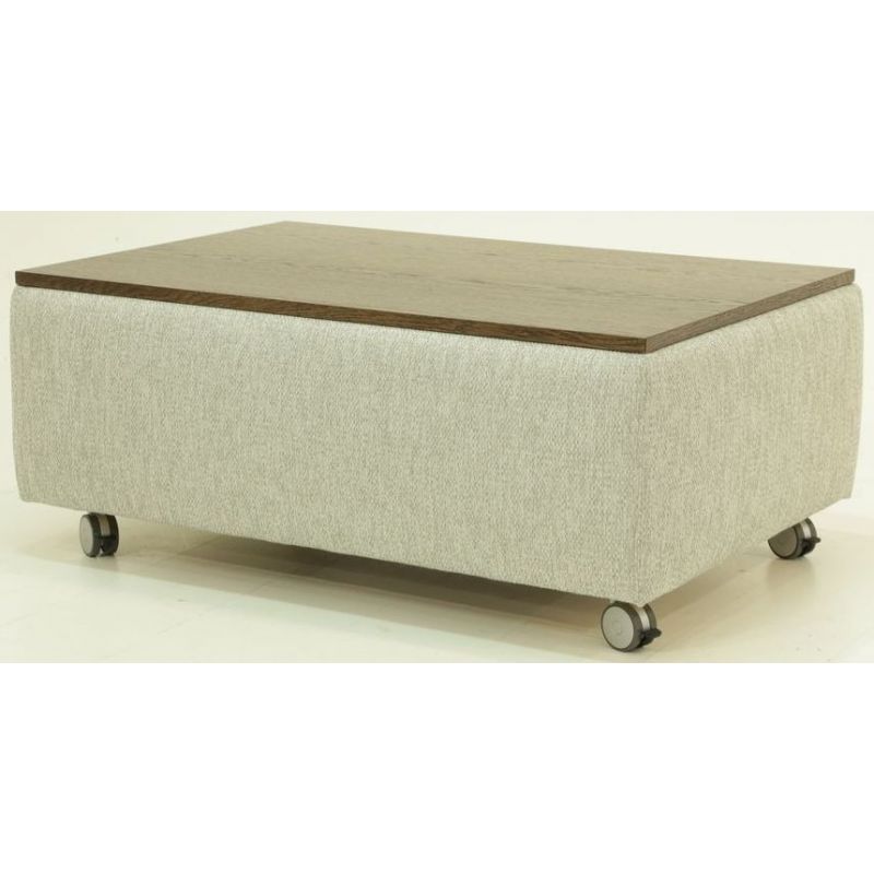 Luonto Furniture Functional Coffee Table Fun 496/Walnut Table Top/Casters Unlimited Furniture