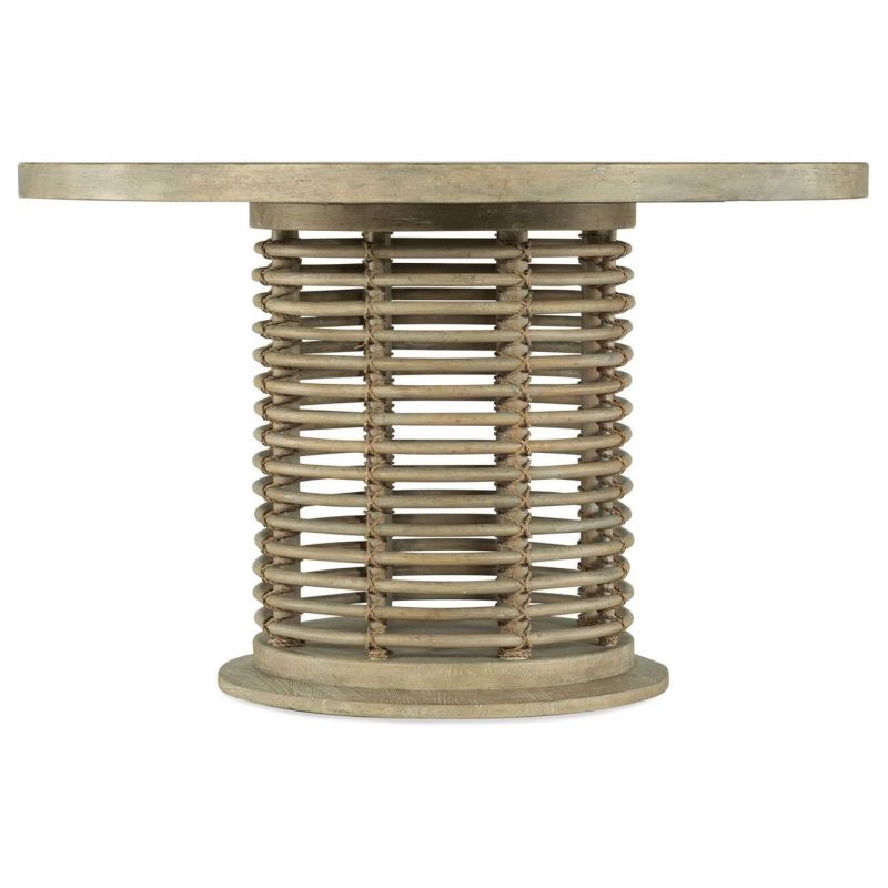 Hooker Furniture Surfrider 60in Rattan Round Dining Table - Thumbnail 3