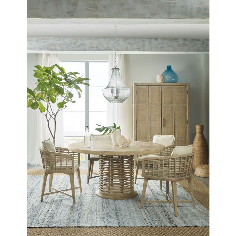 Hooker Furniture Surfrider 60in Rattan Round Dining Table - Thumbnail 5