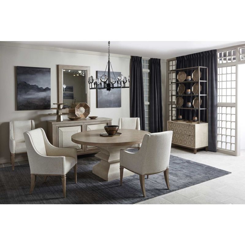 Bernhardt Furniture Santa Barbara Round Dining Table Set In Sandstone Textured Cameo Bernhardt Furniture Santa Barbara Round, Round Dining Table Sets