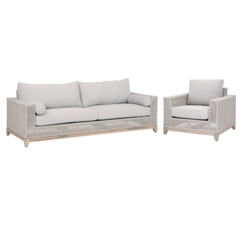Essentials For Living Woven Tropez Outdoor Sofa Set - Thumbnail 2