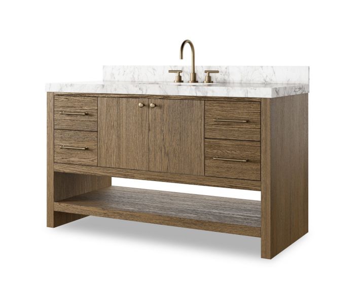 Four Hands Anthem Single Wide Vanity Washed Natural Veneer