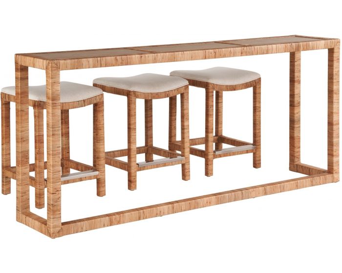 Universal Furniture Weekender Sandbar Console with 3 stools| Unlimited ...