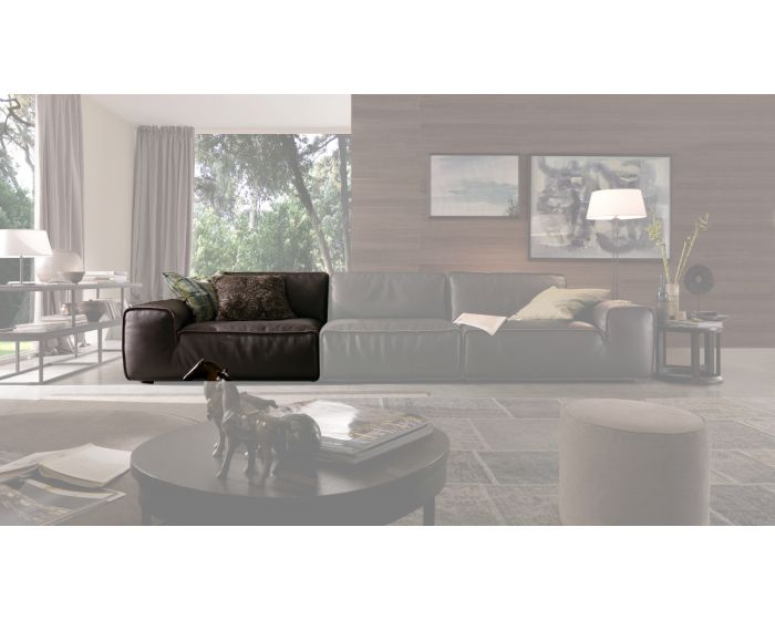 Chateau D'aX Avenue Left Arm Facing Leather Sofa (GIMS)