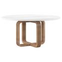 A.R.T. Furniture Portico Round Dining Table in Sienna, White Plaster