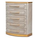 AICO Michael Amini St. Charles Highboy Chest in Dove Gray